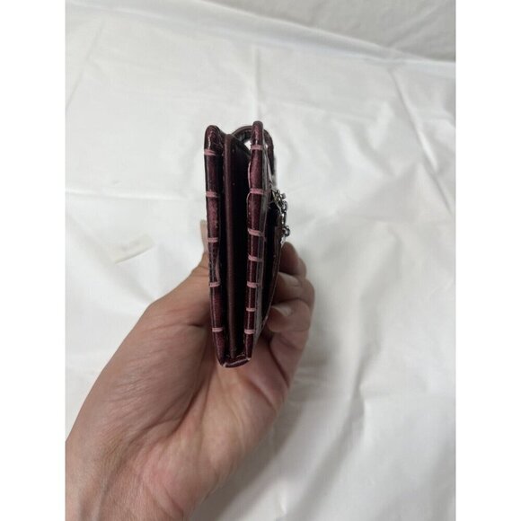 Identity Stronghold Womens Wallet Croc Print Leather Bifold Organizer - Picture 5 of 16